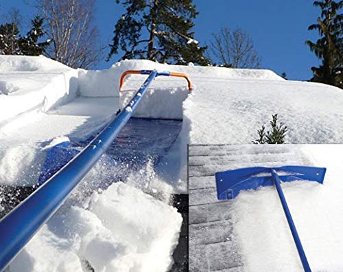 Avalanche!  Forfait Snow Roof Rake Premium 1000 : Déneigement facile combinant le 500 complet d'origine avec une tête de râteau avec roues et adaptateur pour une conversion facile pour un meilleur accès aux vallées