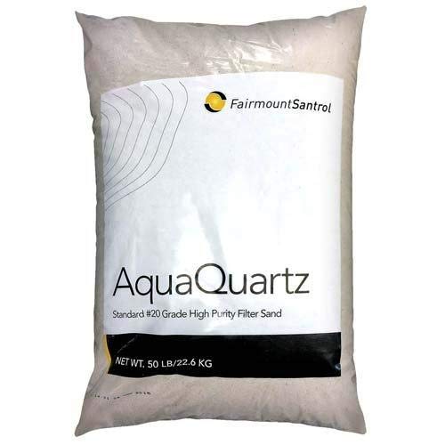 FairmountSantrol AquaQuartz-50 Filtre de piscine Sable de silice de qualité 20 22,7 kg Blanc