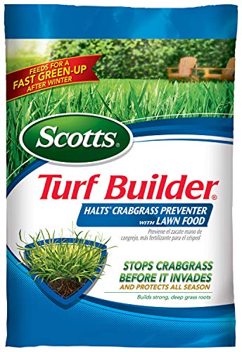 Scotts Turf Builder Halts Crabgrass Preventer avec engrais pour pelouse, 15 000 pieds carrés