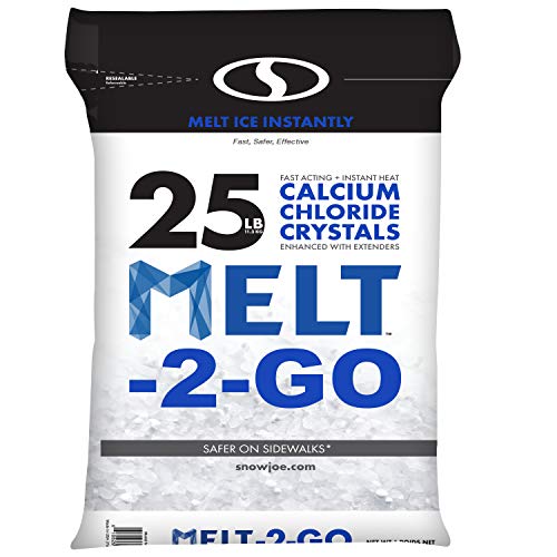 Snow Joe AZ-25-CC Sac refermable Melt-2-Go Déglaçant en cristal de chlorure de calcium de qualité supérieure, 11,3 kg, sac de 11,3 kg