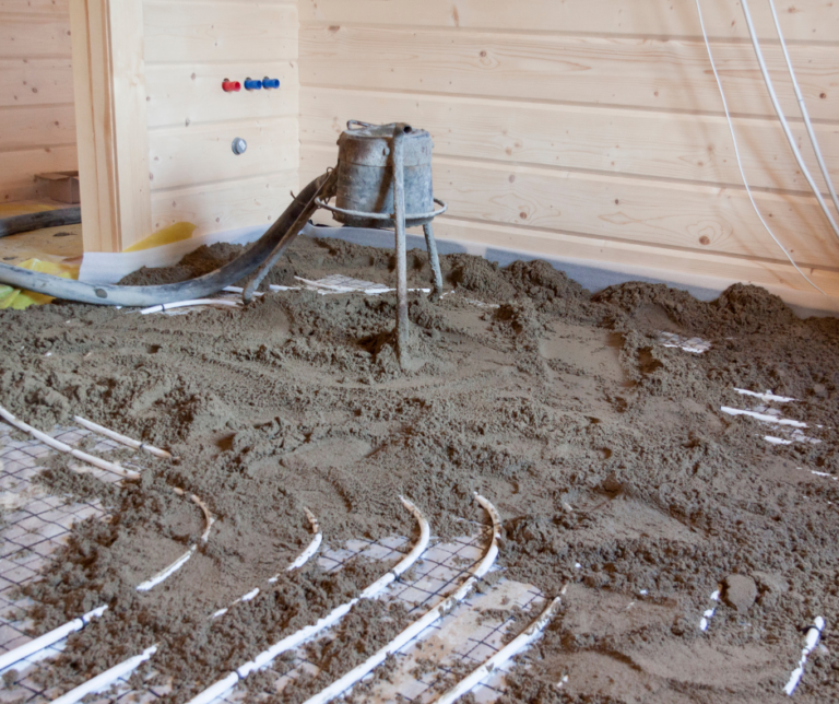 ciment plancher chauffant
