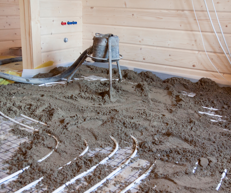 ciment plancher chauffant