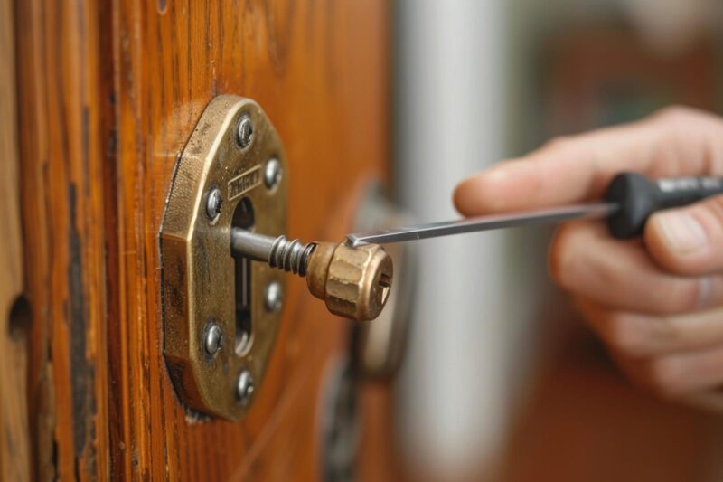 Comment débloquer un pêne bloqué dans la porte ?