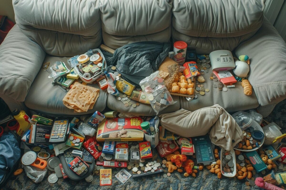 Top 10 objets retrouvés sous les canapés