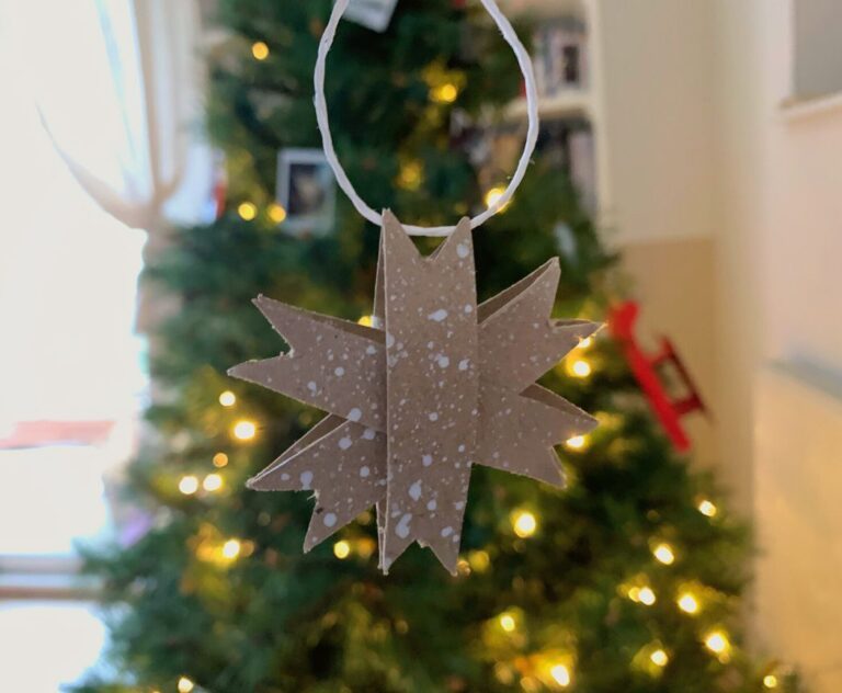 Comment fabriquer une étoile de Noël avec un rouleau de papier toilette ?