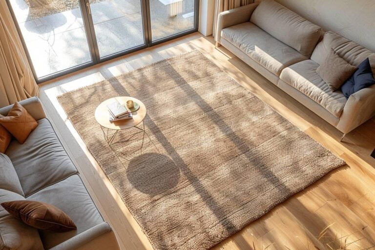 Comment disposer un grand tapis dans un salon ?