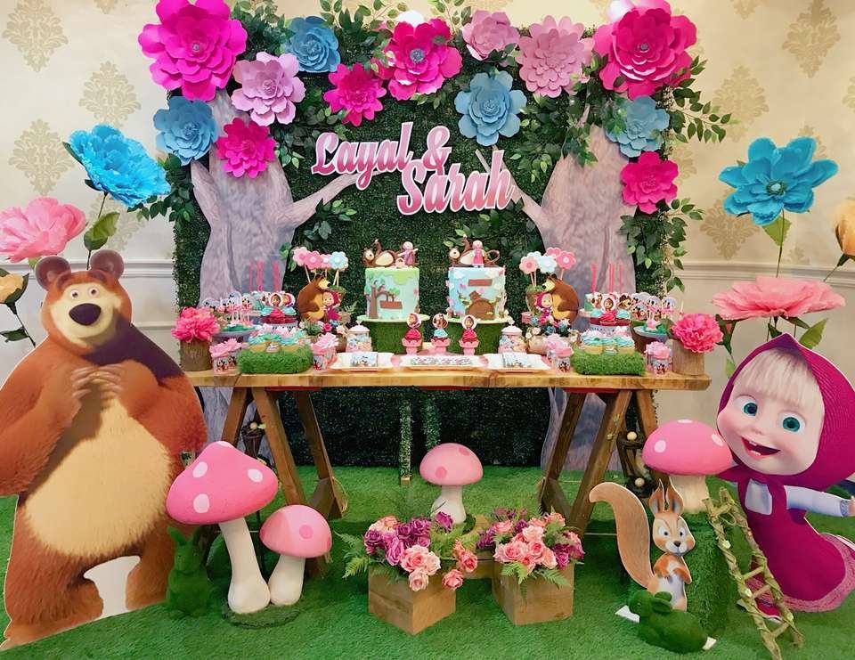 Idées de décoration pour un anniversaire Masha et Michka