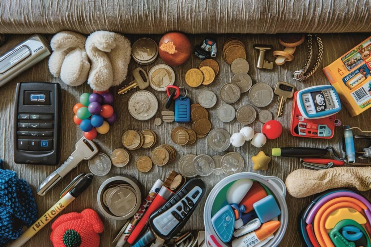 Top 10 objets retrouvés sous les canapés