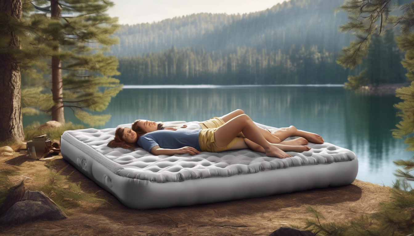 découvrez notre matelas gonflable pour 2 personnes, alliant confort et praticité. idéal pour le camping ou les visites improvisées, il offre une surface douillette et se déploie en un rien de temps. profitez de nuits paisibles à deux avec notre matelas ergonomique et facile à transporter.