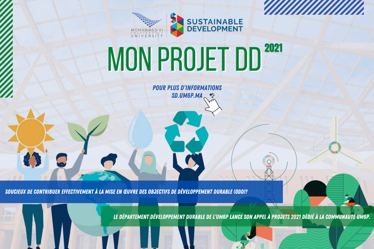 Illustration d'une initiative éducative sur le développement durable avec étudiants impliqués