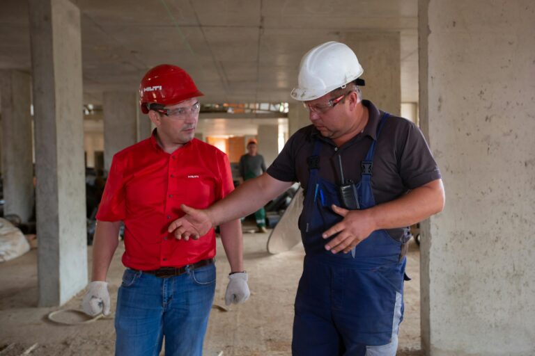 Personne Dans Un Chantier De Construction